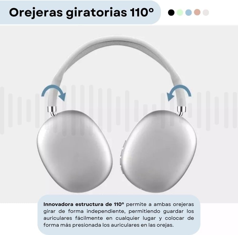 Auriculares Inalambricos Pro P9 Color Plata