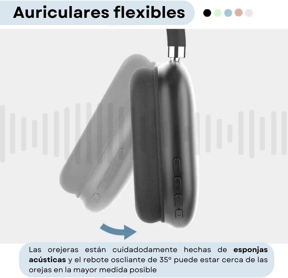 Auriculares Inalambricos Pro P9 Color Plata