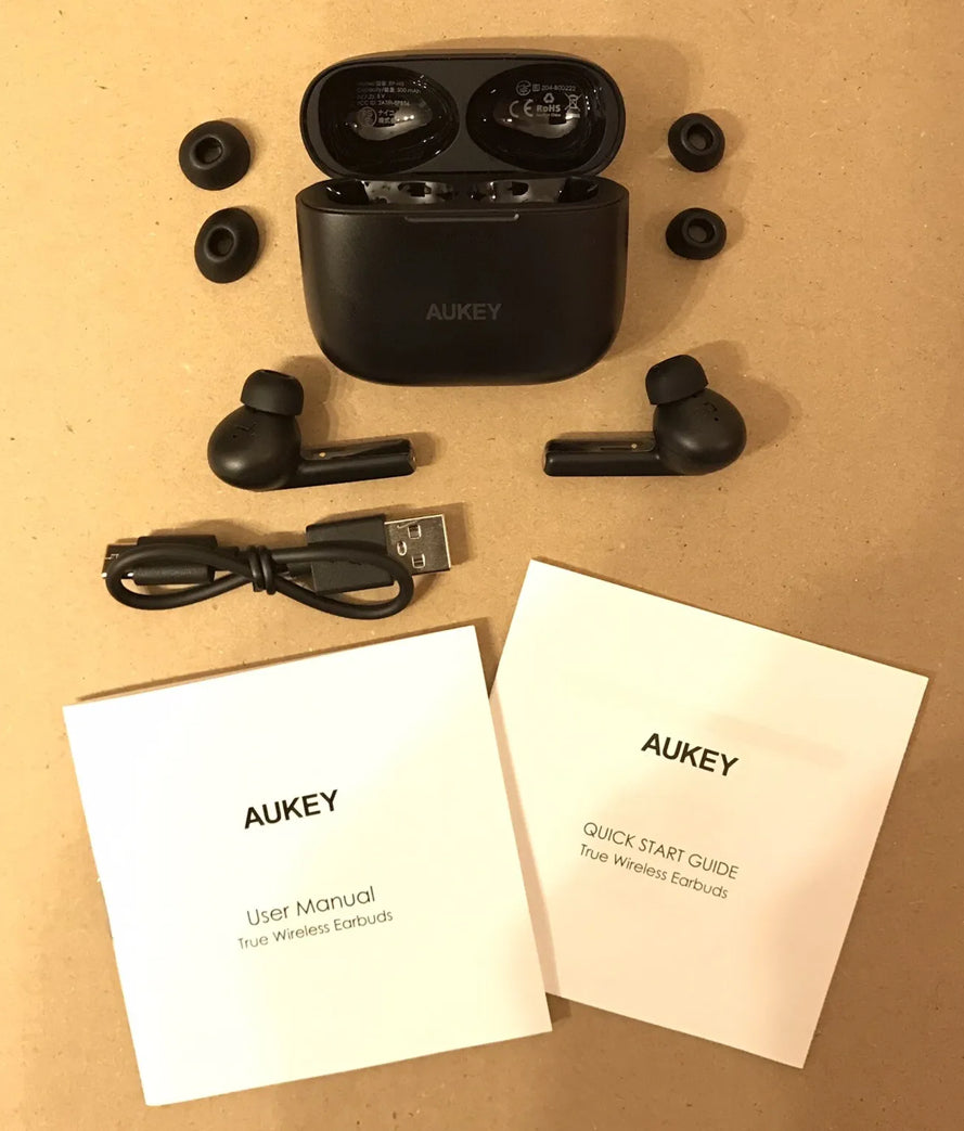 AUKEY EP-N5 Wireless Bluetooth IPX5 Noise Cancelling Earbuds Earphones Black