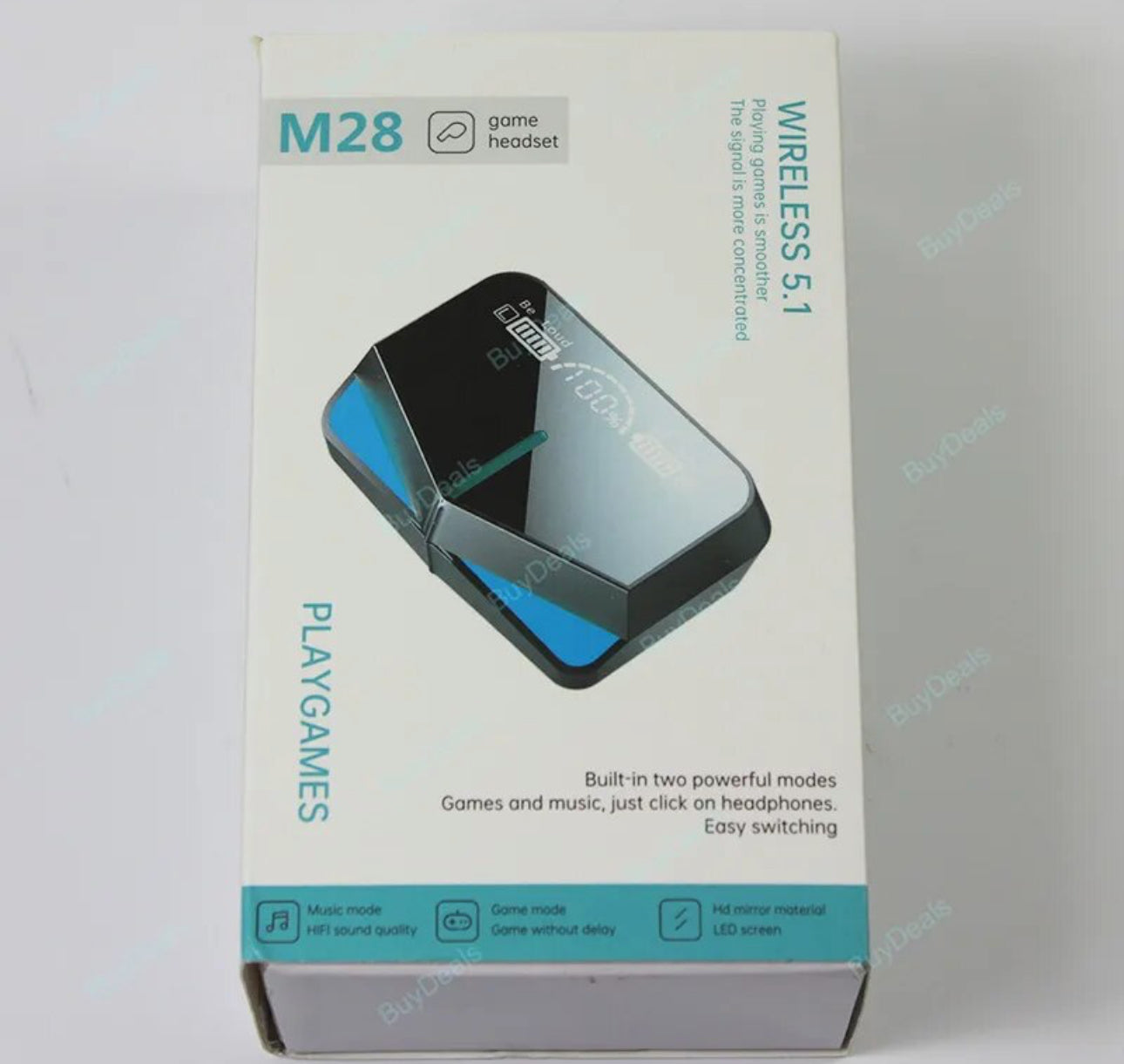 Auriculares inalámbricos M28 para videojuegos y música, cascos con Bluetooth 5,1, reducción de ruido, Hifi, TWS, pantalla de espejo